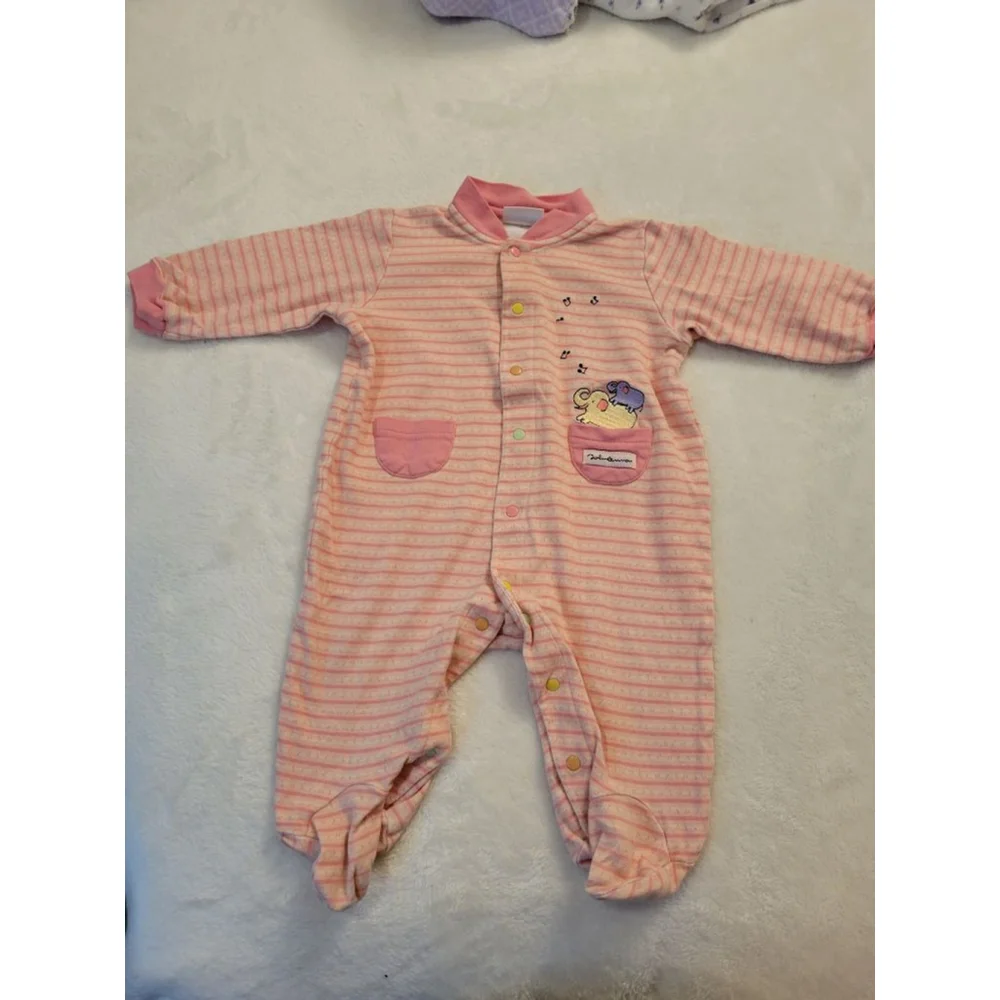 Baby Girl Sleep and Play Bundle 3M Carter’s Little Me 5pc Sleeper Lot